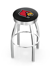 Louisville Cardinals 3 Ring Chrome Seat Pub Stool - Silver