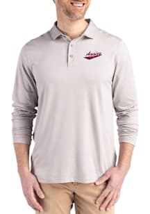 Cutter and Buck New Mexico State Aggies Mens Grey Vault Coastline Long Sleeve Polo Shirt