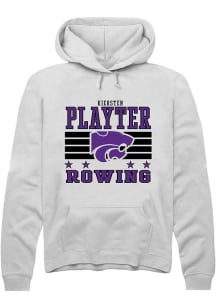 Kiersten Playter Rally Mens White K-State Wildcats NIL Striped Player Hood
