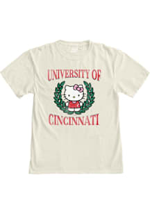 Cincinnati Bearcats Womens Ivory Hello Two Ways Short Sleeve T-Shirt