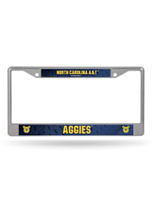 North Carolina A&T State University Decal Chrome License Plate Frame - Silver