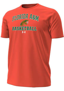 Under Armour Florida A&amp;M Rattlers Orange Basketball Performance Short Sleeve T Shirt