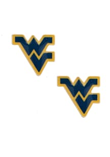 West Virginia Mountaineers Enamel Logo Stud Womens Earrings