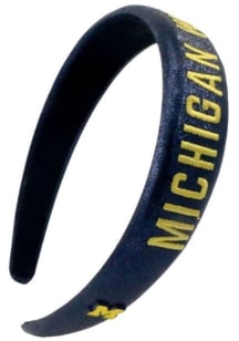 Thin Embroidered Michigan Wolverines Womens Headband - Navy Blue