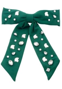 Beaded Logo Michigan State Spartans Womens Hair Scrunchie - Green