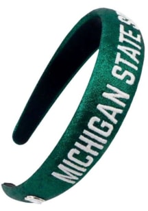Thin Embroidered Michigan State Spartans Womens Headband - Green