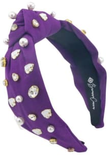 Beaded Logo K-State Wildcats Womens Headband - Purple