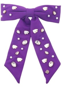 Beaded Logo K-State Wildcats Womens Hair Scrunchie - Purple