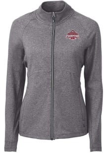 Womens Ohio State Buckeyes Black Cutter and Buck 2024 Football National Champion Adapt Eco Knit ..