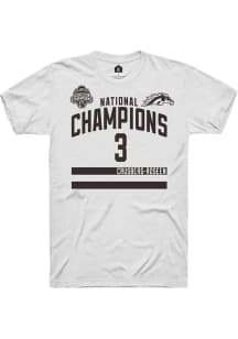 Cole Crusberg-Roseen Rally Mens White Western Michigan Broncos NIL 2025 National Champions Shirzee..