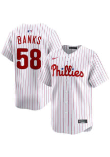 Tanner Banks Nike Philadelphia Phillies Mens White Home Limited Baseball Jersey