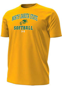 Under Armour North Dakota State Bison Yellow Softball Performance Short Sleeve T Shirt