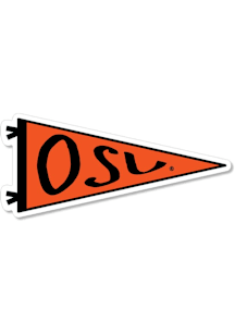 Oklahoma State Cowboys 3.5" Pennant Rugged Stickers - Orange