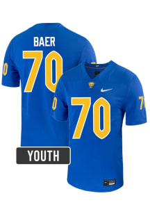 Ryan Baer Nike Youth Blue Pitt Panthers NIL Name And Number Football Jersey Jersey