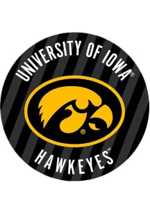 Yellow Iowa Hawkeyes 3&quot; Stripes Button