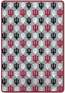 Indiana Hoosiers Twin XL Plush 65 x 90 Fleece Blanket - Crimson