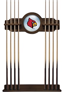 Louisville Cardinals Solid Wood Cue Rack Pool Table