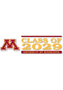 Minnesota Golden Gophers 6x2 Class of 2029 Auto Decal - Maroon