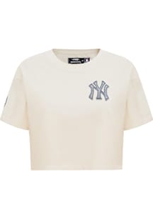 Pro Standard New York Yankees Womens White Varsity Blues Short Sleeve T-Shirt