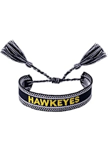 Iowa Hawkeyes Woven Tassel Womens Bracelet
