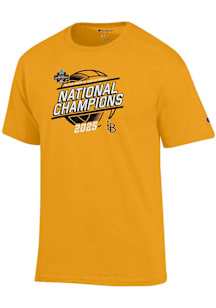 Champion Cal State Long Beach Gold 2025 National Champions Jersey Short Sleeve T Shirt