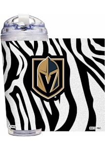 Vegas Golden Knights Zebra Glitter 24oz Tumbler - Black