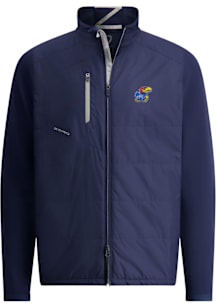 Zero Restriction Kansas Jayhawks Mens Navy Blue Z625 Medium Weight Jacket