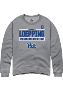 Jakob Loepping Rally Mens Graphite Pitt Panthers NIL Stacked Box Player Crew