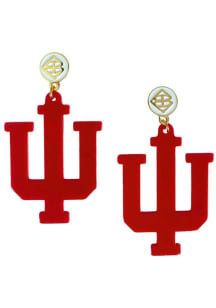 Logo Indiana Hoosiers Womens Earrings - Crimson