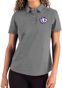 Cutter and Buck TCU Horned Frogs Womens Graphite Vault Advantage Short Sleeve Polo Shirt