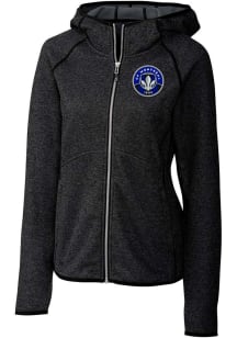 Cutter and Buck Montreal Impact Womens Charcoal Mainsail Long Sleeve Full Zip Jacket