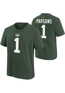 Micah Parsons Green Bay Packers Youth Green Nike NN Player Tee