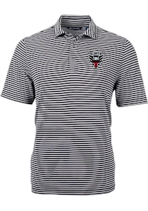 Cutter and Buck DC United Black Virtue Eco Pique Stripe Big and Tall Polo