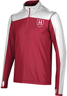 ProSphere Harvard Crimson Mens Crimson Sharp Long Sleeve Qtr Zip Pullover