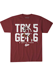D'Angelo Ponds Indiana Hoosiers Red 2026 Peach Bowl Try 5 Get 6 Short Sleeve Fashion Player T Shir..