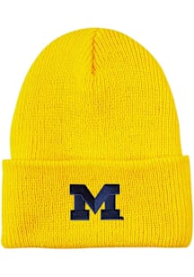 LogoFit Michigan Wolverines Yellow North Pole Youth Knit Hat