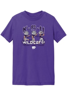 Willie The Wildcat Summit Sportswear Toddler Purple K-State Wildcats Willie Football K-S-U Short S..
