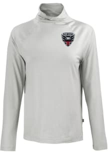 Cutter and Buck DC United Womens Grey Coastline Eco Funnel Neck Crew Sweatshirt