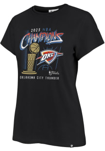 47 Oklahoma City Thunder Womens Black Final Champs Frankie Trophy Short Sleeve T-Shirt
