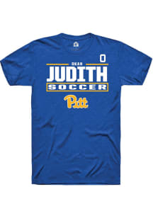 Okah Judith Rally Mens Blue Pitt Panthers NIL Stacked Box Player T Shirt