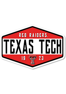 Texas Tech Red Raiders 3.5" Badge Rugged Stickers - Red