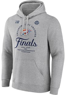 Oklahoma City Thunder Mens Grey 2025 Conference Champions Backcourt Violation Locker Room Long Sle..