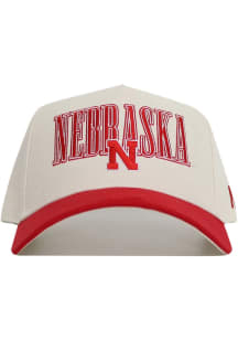No Rivals Ivory Nebraska Cornhuskers Retro Block Adjustable Hat