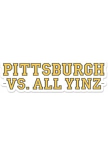 Pittsburgh Vs. All Yinz Stickers - Yellow