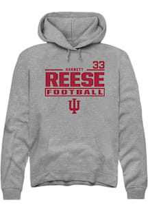 Garrett Reese Indiana Hoosiers Mens Graphite Football NIL Stacked Box Player Hood