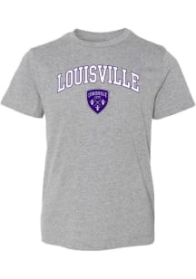 Rally Louisville City FC Youth Grey Arched Logo Short Sleeve T-Shirt