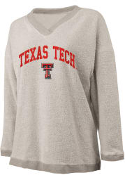 Texas Tech Red Raiders Womens Oatmeal Campus Crew Sweatshirt