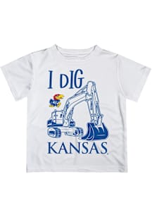 Vive La Fete Kansas Jayhawks Infant Excavator Short Sleeve T-Shirt White