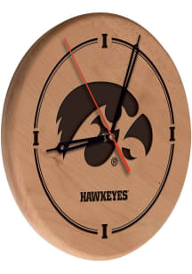 Brown Iowa Hawkeyes Laser Engraved Wall Clock