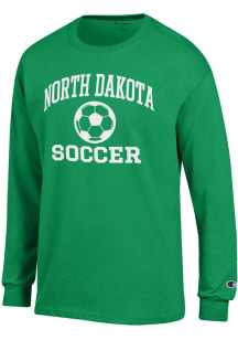 Champion North Dakota Fighting Hawks Green Soccer Jersey Long Sleeve T Shirt